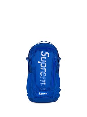 Supreme logo-patch backpack - Blue