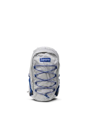 Supreme logo-patch backpack - Grey