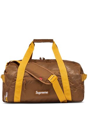 Supreme logo-patch duffle bag - Brown