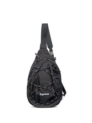 Supreme logo-patch sling bag - Black