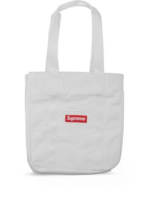 Supreme logo-print canvas tote bag - White