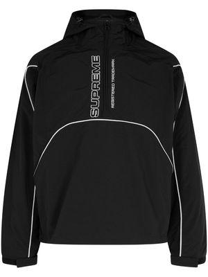 Supreme panelled half-zip pullover jacket - Black