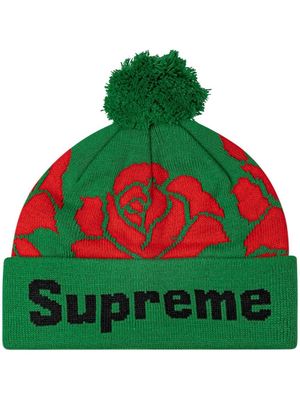 Supreme Rose knit beanie - Green