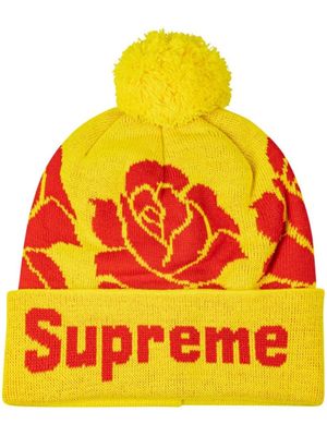 Supreme Rose knit beanie - Yellow