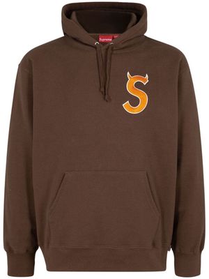 Supreme S logo hoodie - Brown