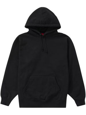 Supreme satin-appliqué hoodie - Black