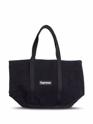 Supreme String logo-patch tote bag - Black