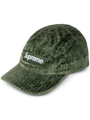 Supreme velvet pattern camp cap - Green