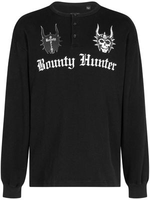 Supreme x Bounty Hunter Thermal Henley long-sleeve T-shirt - Black