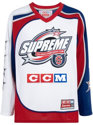 Supreme x CCM All Stars hockey jersey T-shirt - White