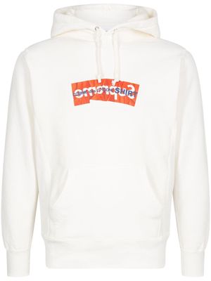 Supreme x Commes Des Garçons logo-print hoodie - White