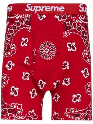 Supreme x Hanes bandana-print boxers - Red
