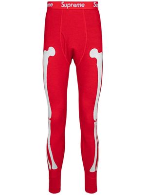 Supreme x Hanes Bones thermal skinny trousers - Red