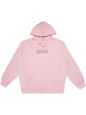 Supreme x KAWS Chalk Logo drawstring hoodie - Pink