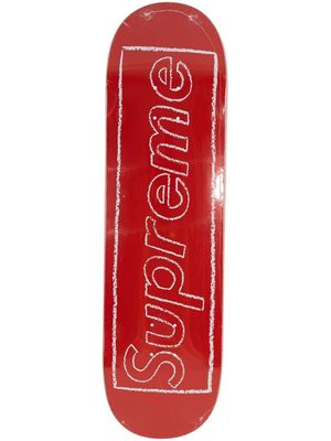 Supreme x Kaws Chalk Logo skateboard - Red