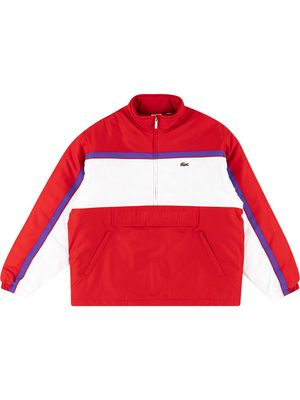 Supreme x Lacoste puffy half-zip pullover - Red
