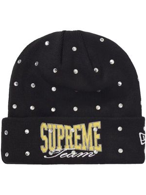 Supreme x New Era Rhinestone cotton beanie - Black