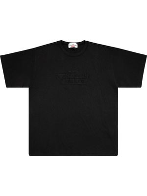 Supreme x Stone Island embroidered logo T-shirt - Black
