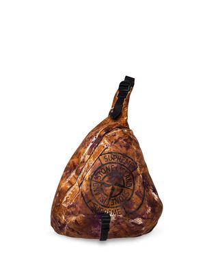 Supreme x Stone Island printed Camo shoulder bag - Brown