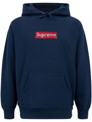 Supreme x Swarovski box logo hoodie - Blue