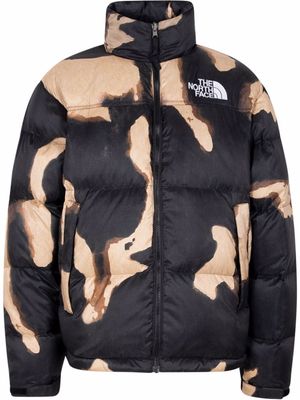 Supreme x The North Face Nuptse Bleached Denim Print jacket - Brown