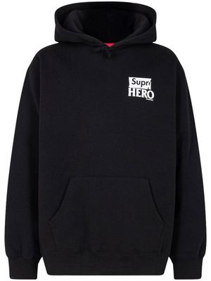 Supreme xAntihero logo-print hoodie - Black