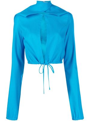 Supriya Lele cut-out hooded jacket - Blue