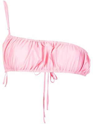 Supriya Lele ruched asymmetric bikini top - Pink