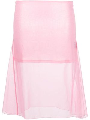 Supriya Lele silk midi skirt - Pink