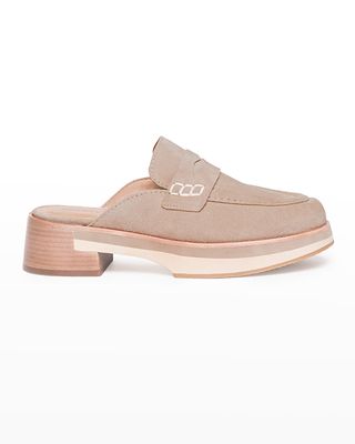 Suri Suede Penny Loafer Mules