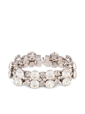 Susan Caplan Vintage 1950s Kramer crystal-embellished bracelet - Silver