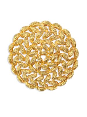 Susan Caplan Vintage 1950s Monet textured brooch - Gold