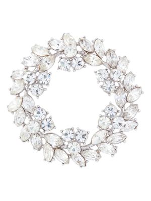 Susan Caplan Vintage 1950s Trifari crystal-embellished brooch - White