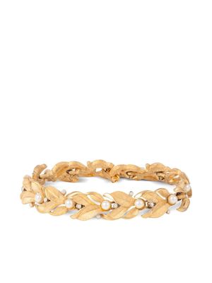 Susan Caplan Vintage 1950s Trifari pearl-embellished bracelet - Gold