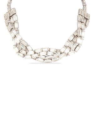 Susan Caplan Vintage 1950s Weiss crystal necklace - Silver