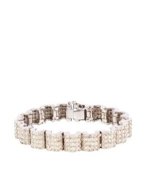 Susan Caplan Vintage 1960s Ciner crystal-embellished bracelet - Silver