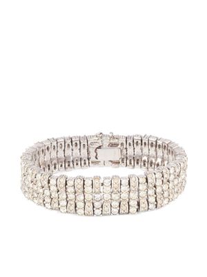 Susan Caplan Vintage 1960s crystal-embellished bracelet - Silver