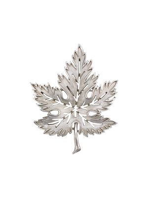 Susan Caplan Vintage 1960's Trifari Leaf brooch - Silver
