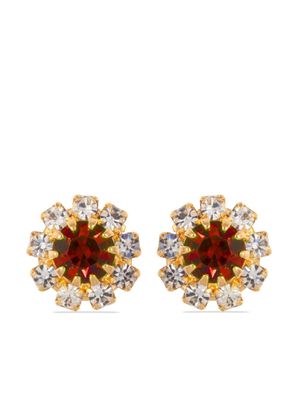 Susan Caplan Vintage 1980s crystal stud earrings - Gold