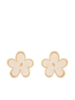 Susan Caplan Vintage 1980s floral-motif clip-on earrings - Gold