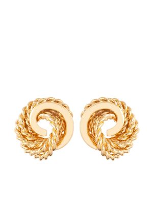 Susan Caplan Vintage 1980s Monet twisted clip-on earrings - Gold