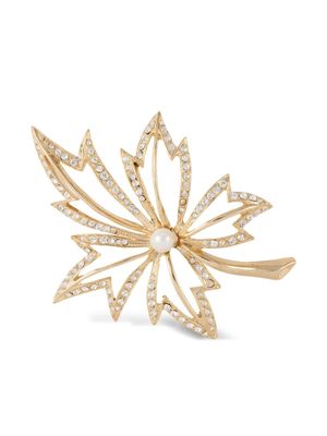 Susan Caplan Vintage 1980s Napier crystal-embellished brooch - Gold