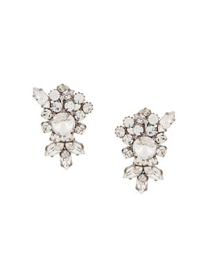 Susan Caplan Vintage 1980s statement crystal clip-on earrings - Silver