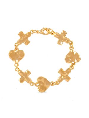 Susan Caplan Vintage 1990 pre-owned Rediscovered charm-detail bracelet - Gold