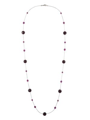 Susan Caplan Vintage 1990s beaded long necklace - Purple