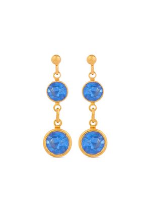 Susan Caplan Vintage 1990s Rediscovered crystal-embellished drop earrings - Gold