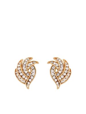 Susan Caplan Vintage x Trifari 1960s crystal-embellished earrings - Gold