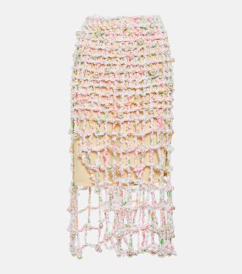 Susan Fang Beaded crochet midi skirt