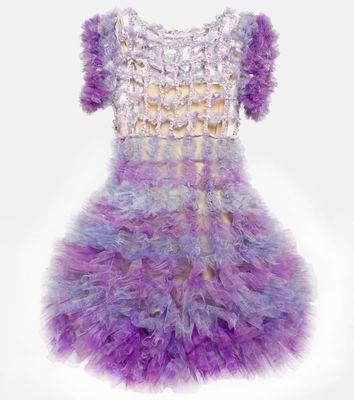 Susan Fang Gathered tulle minidress