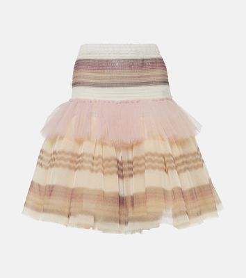 Susan Fang Striped tulle miniskirt